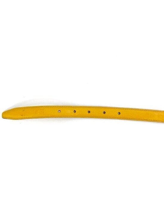 Gucci Belt Yellow Guccissima Line Narrow Waist Leather